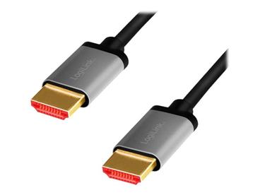 LOGILINK CHA0106 HDMI cable A/M to A/M 8K/60Hz alu black/grey 3m