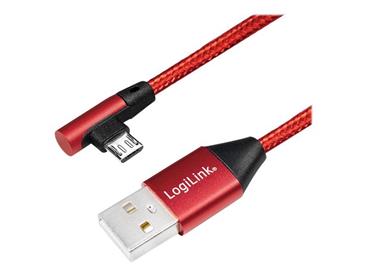 LOGILINK CU0149 LOGILINK - Kabel USB 2.0 - micro-USB (90° angled) male, 0.3m