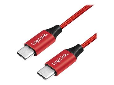 LOGILINK CU0155 LOGILINK - USB 2.0 cable, USB-C to USB-C, red, 0.3m