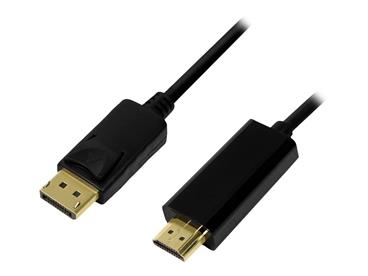 LOGILINK CV0126 LOGILINK - DisplayPort kabel, DP 1.2 to HDMI 1.4, 1m černá