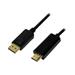 LOGILINK CV0126 LOGILINK - DisplayPort kabel, DP 1.2 to HDMI 1.4, 1m černá