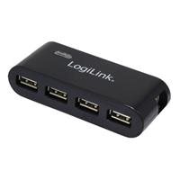 LOGILINK - HUB USB 2.0 4-portový a napájením (černý)
