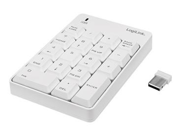 LOGILINK ID0186 LOGILINK - Bezdrátová numerická klávesnice, 2.4 GHz, bílá
