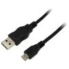 LOGILINK - Kabel USB 2.0 Typ-A samec pro Typ- micro B samec, délka 0,6m, černá