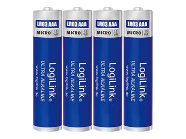 LOGILINK LR03B4 LOGILINK - Alkalické Baterie Ultra Power AAA, LR03, Micro, 1.5V, 4ks