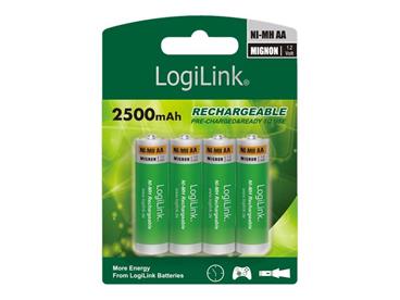 LOGILINK LR6RB4 LOGILINK - Nabíjecí Baterie AAA Ni-MH, Mignon, 1.2V, 4ks