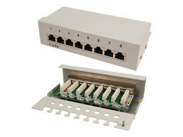 LOGILINK NP0016A LOGILINK- Patch Panel Desktop CAT6 8-portový stíněný, šedý