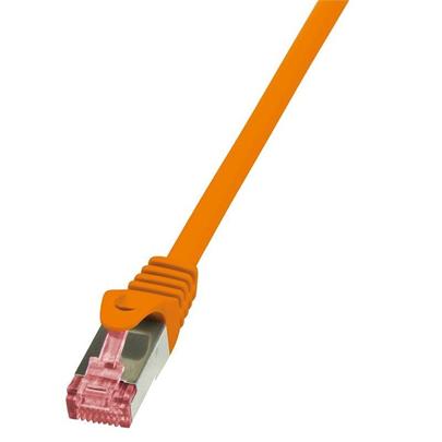 LogiLink® Patch Cable Cat.6A 10G S/FTP PIMF PrimeLine orange,délka 0,5m