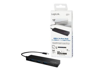 LOGILINK UA0311 LOGILINK- Ultra-slim USB-C 3.1 hub, 4-port, black