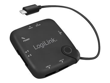 LOGILINK UA0345 LOGILINK - Micro-USB OTG (On-The-Go) multifunction hub and card reader