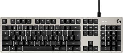 Logitech klávesnice Gaming G413, bílé podsvícení, US - stříbrná