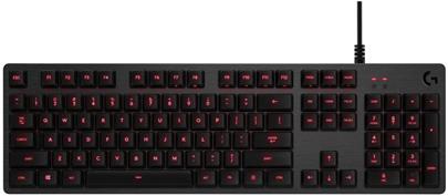Logitech klávesnice Gaming G413 červené podsvícení, US - carbon