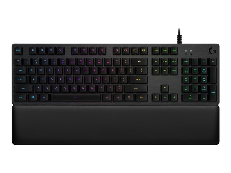 Logitech klávesnice Gaming G513 s dotykovými spínači Carbon, USB, RGB - černá US