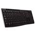 Logitech klávesnice Wireless Keyboard K270, US, unifying přijímač, černá