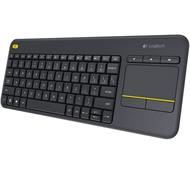 Logitech klávesnice Wireless Keyboard K400 Plus, CZ/SK, unifying přijímač, černá