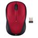 Logitech myš Wireless Mouse M235 Red, 2,4 Ghz, podpora unifying, červená barva