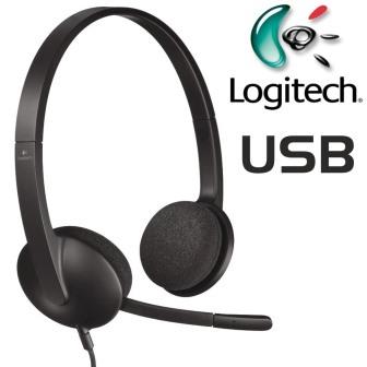 Logitech náhlavní souprava Headset H340, USB, černá