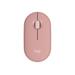 Logitech Pebble Mouse 2 M350s - Myš - optický - 3 tlačítka - bezdrátový - Bluetooth 5.2 LE - tonal rose