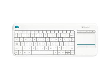 Logitech Wireless Touch Keyboard K400 plus, USB,CZ, bílá