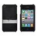 LUXA2 - Handy Accessories PH4 (iPhone4 Leather/Metallic Stand Case BLACK)