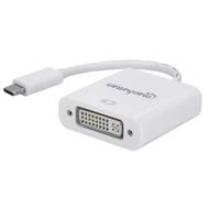 MANHATTAN Adapter SuperSpeed USB-C na DVI, bílá