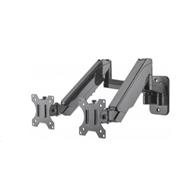 Manhattan Dual Wall Mount, Two gas-spring jointed arms, for two 17" to 32" monitors