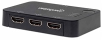 Manhattan HDMI přepínač, 4K 3-Port HDMI Switch, 4K@30Hz, černá