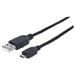 MANHATTAN Hi-Speed USB Device Cable, Type-A Male / Micro-B Male, 3 m, black
