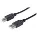 MANHATTAN Hi-Speed USB Device Cable, Type-A Male / Type-B Male, 5 m (3 ft.), Black