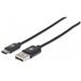 MANHATTAN kabel Hi-Speed USB-C, C Male / A Male, 0,5 m, černý