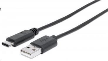 MANHATTAN Kabel USB 2.0 A - USB 3.1 C, (M/M), černý