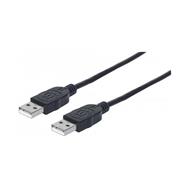 MANHATTAN kabel USB 2.0, Type-A Male to Type-A Male, 3 m, Black