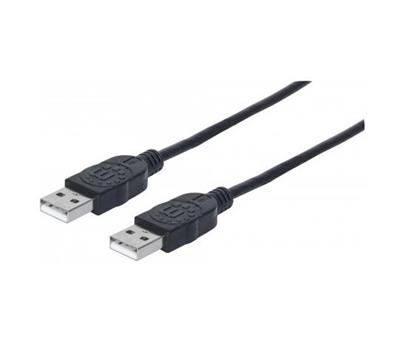 MANHATTAN kabel USB 2.0, Type-A Male to Type-A Male, 3 m, Black