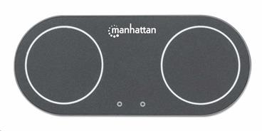 Manhattan nabíjecí podložka, Dual Wireless Charging Pad, 30 W, černá