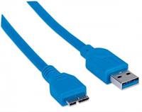 Manhattan SuperSpeed USB 3.0 Cable A male to Micro B male 2m