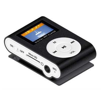 MANTA MM269SX MP3 přehrávač, microSD až 32GB, LCD displej, hliníkové tělo, černý