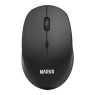 Marvo Myš WM103BK, 1600DPI, 2.4 [GHz], optika, 4tl., bezdrátová, černá, 1 ks AA, kancelářská, tichá