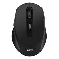 Marvo Myš WM106W BK, 1600DPI, Bluetooth a 2,4GHz, optika, 6tl., bezdrátová, černá, vestavěná baterie, kancelářská, tichá, DUAL-MO