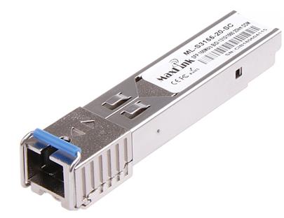 MaxLink 1.25G SFP optický modul, WDM(BiDi), SM, Tx 1310/Rx1550nm, 20km, 1x SC konektor, DDM, Cisco compatible