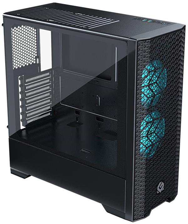 Metallic Gear by Phanteks NEO Air Series / ATX / 2 x 120 mm RGB fan / 2 x USB 3.0 / tvrzené sklo / černá