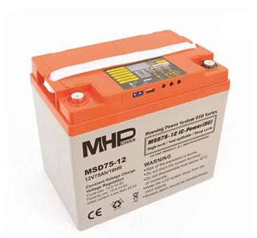 MHPower MSD75-12 Smart akumulátor VRLA-GEL 12V/75A