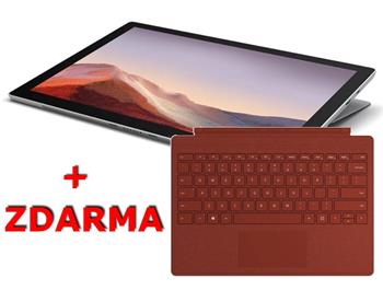 Microsoft Surface Pro 7 - i7-1065G7 / 16GB / 1TB, Platinum + ZDARMA TypeCover Poppy Red, ENG