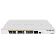 MikroTik Cloud Router Switch CRS328-24P-4S+RM, 800MHz CPU, 512MB, 24xGLAN, 4xSFP+cage, ROS L5, PSU,1U Rackmount