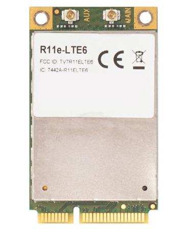 MikroTik R11e-LTE6 - 2G/3G/4G/LTE miniPCi-e karta, 2x u.Fl