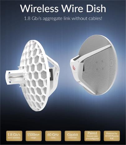 MikroTik RBLHGG-60ad kitr2, Wireless Wire Dish