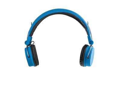 Modecom Logic BT-1 Bluetooth headset, bezdrátová sluchátka s mikrofonem a dotykovým ovládáním, modrá