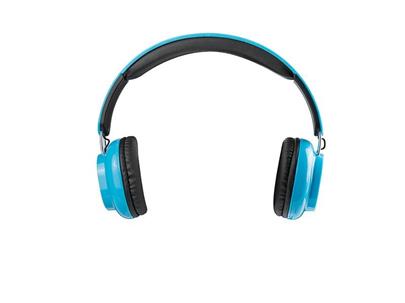 Modecom Logic BT-2 Bluetooth headset, bezdrátová sluchátka s mikrofonem a dotykovým ovládáním, modrá