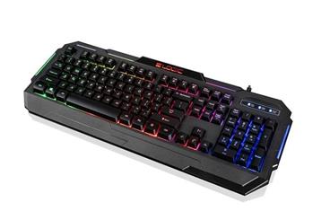 Modecom Logic LC-STARR-TWO drátová herní klávesnice, LED podsvícení, USB, US layout, černá