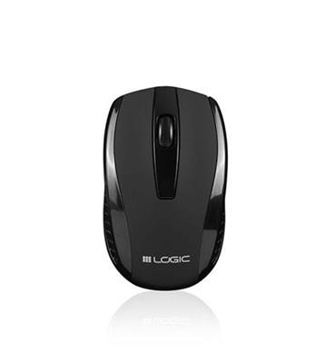 Modecom Logic LM-31W bezdrátová optická myš, 3 tlačítka, 1200 DPI, USB nano 2,4GHz, černá