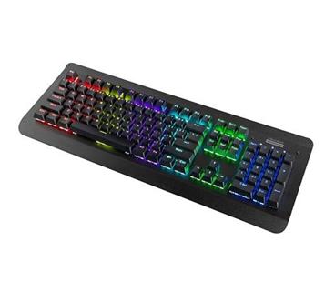 Modecom VOLCANO HAMMER 2 RGB drátová mechanická herní klávesnice (Outemu Brown), LED podsvícení, USB, US layout, černá